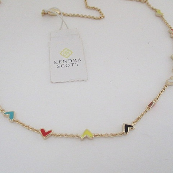 Kendra Scott Jewelry - KENDRA SCOTT - Haven Heart Gold Strand Necklace in Multi Mix